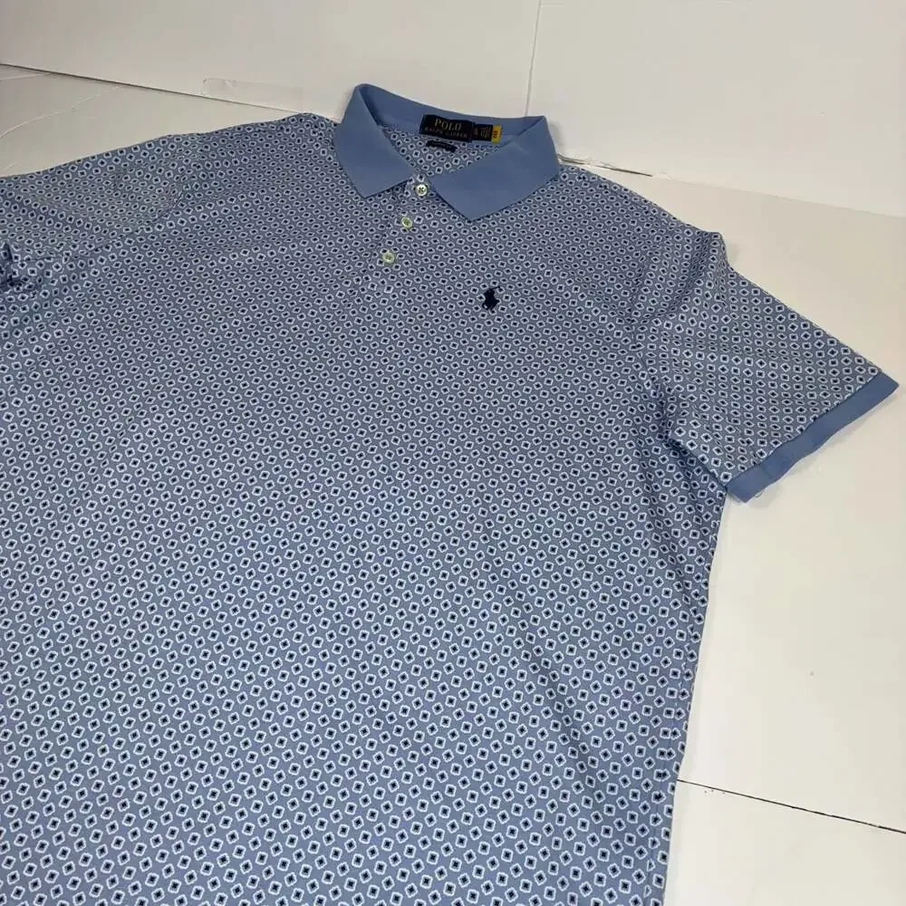 Polo Ralph Lauren Classic Fit Geometric Print Polo Shirt - Men's XL